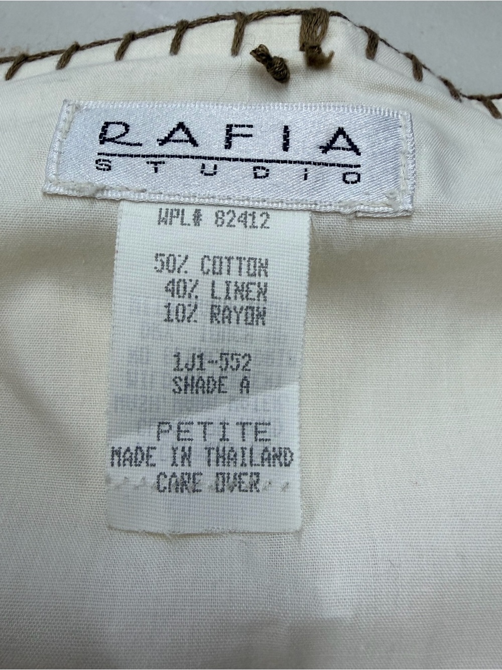Vintage Rafia Studio Linen Cotton Art Wear Jacket Petite Fish Dancer Chevron EUC - Picture 3 of 10